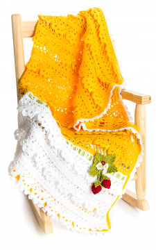 EAP CROCHET PATTERN Strawberry Delight Girls Adult Blanket/Throw & Strawberry Pin Ebook Crochet Pattern in Pdf format