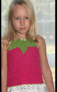 Fruity Fun 2. Raspberry Top Sizes 2-12 PDF eBook Pattern Crochet