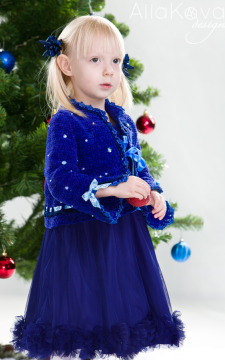 Royal Blue. Liliana Crocheted Jacket Sizes 2-12Y Pattern/eBook/PDF
