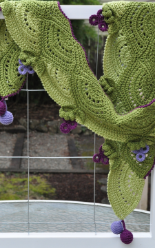 Fruity Fun. Grape Scarf Crocheted Pattern/PDF/eBook