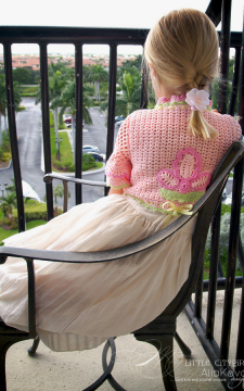 Sunlit Rose Crocheted Bolero Sizes 2-12 years Pattern in PDF format ONLY!