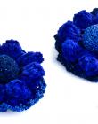 Royal Blue. Crocheted Flower Pins Pattern/eBook/PDF
